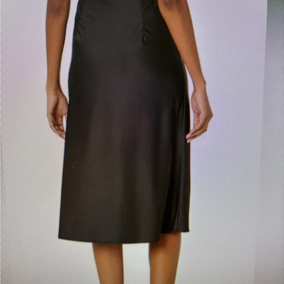 The Drop Silky Slip Skirt - NWOT - Elegant Black Satin Skirt - Size M - Picture 6 of 9